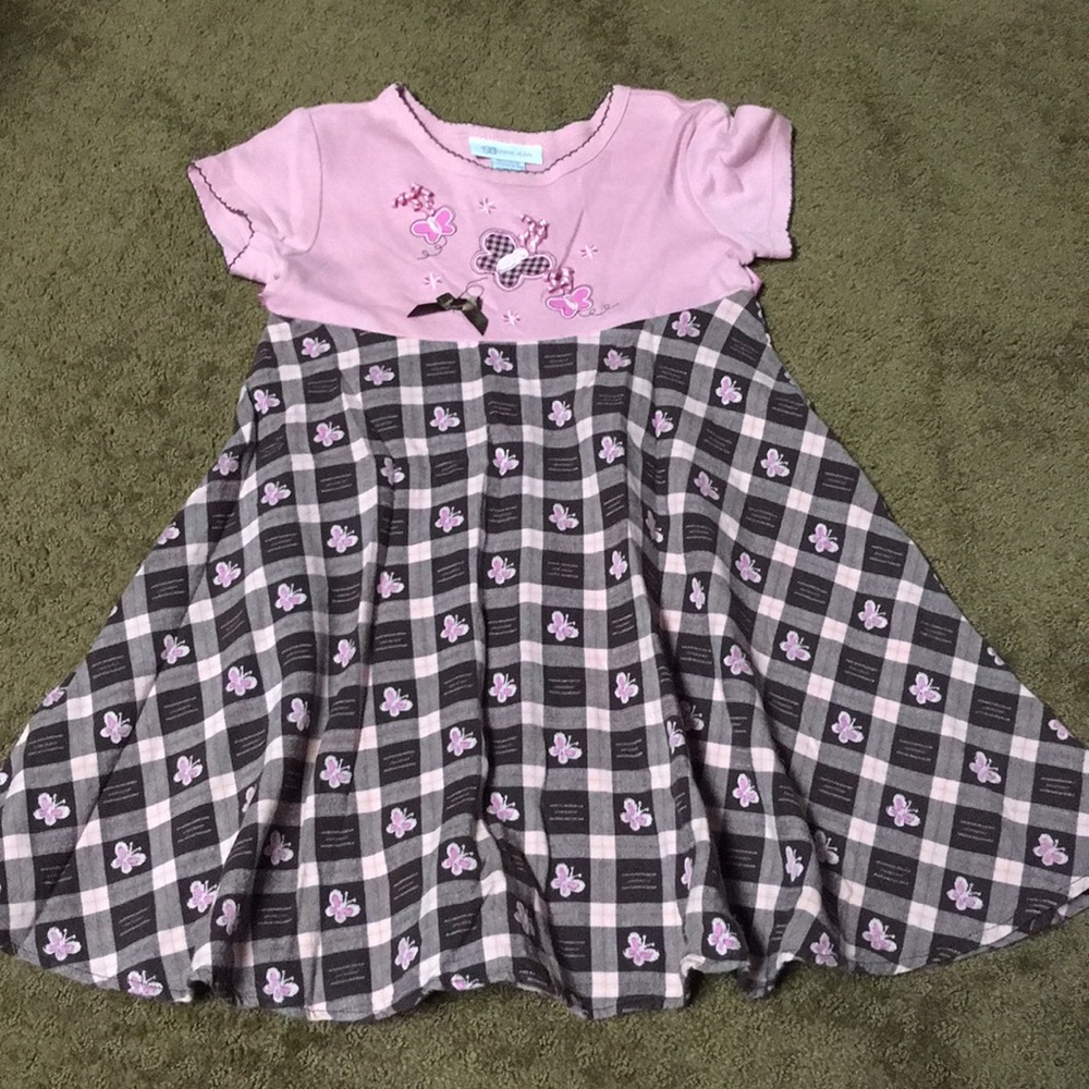 dress size 6 girls Bonnie Jean butterflies, nice Fall colors EUC